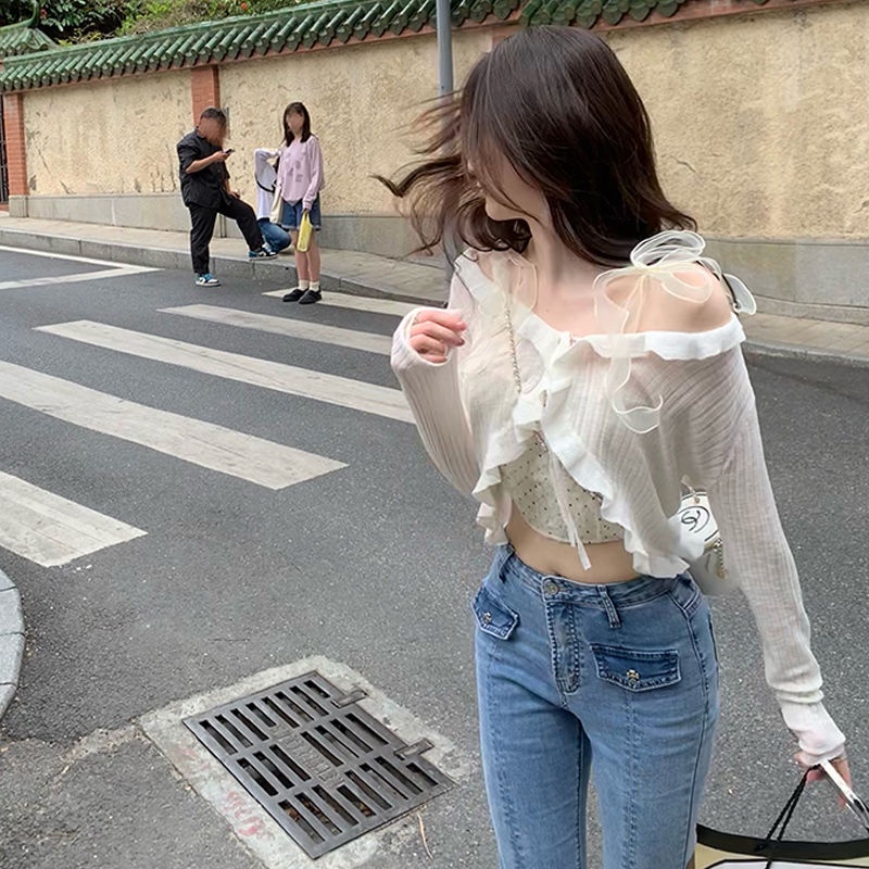 Áo Khoác cardigan Dệt Kim Mỏng Chống Nắng Thời Trang Mùa Hè Cho Nữ