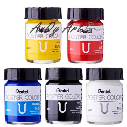 Màu Poster Color Pentel Bán Lẻ Hũ 30ml – Hàng Chính Hãng- CƠ BẢN VÀ ĐẶC BIỆT