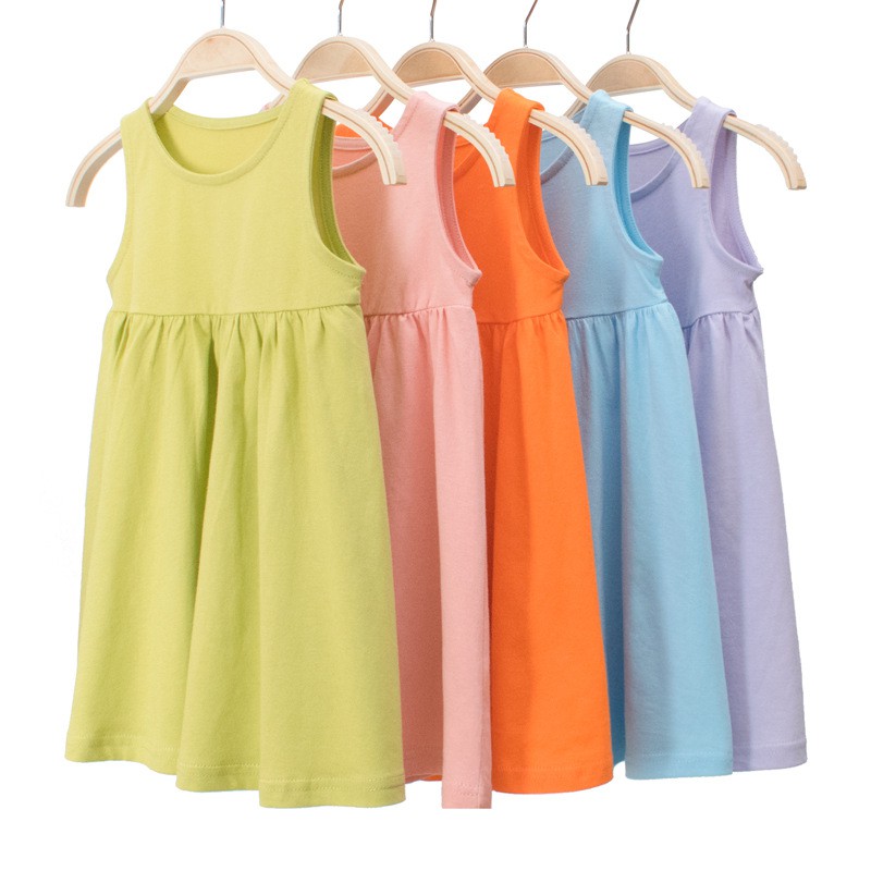 Váy thun bé gái, đầm suông trẻ em hàng chính hãng** Maruka Fashion
