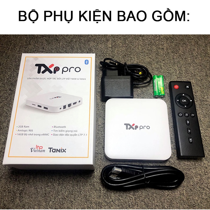 Androi TV box TXP Pro tặng điều khiển giọng nói G10s