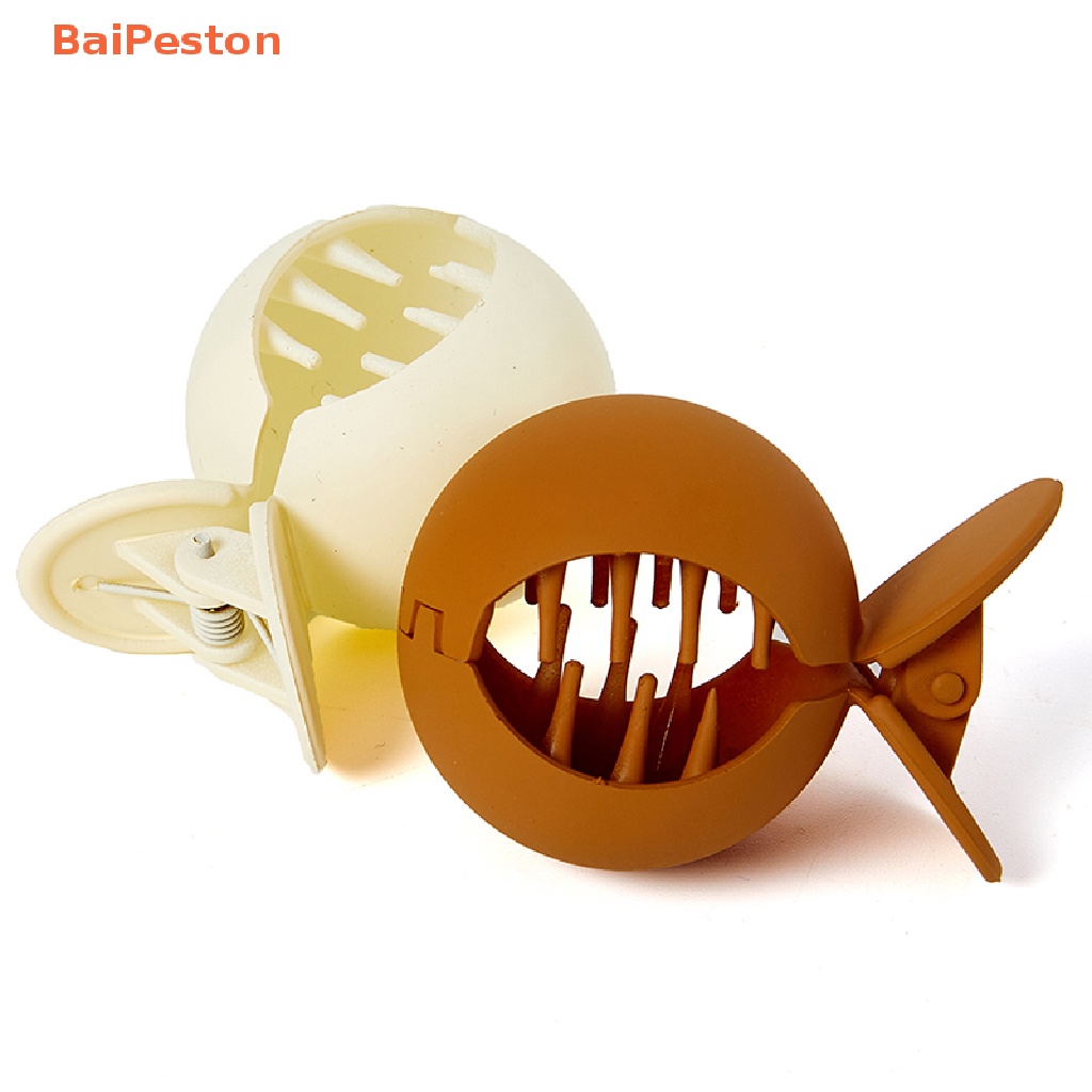 1 Kẹp Tóc Dạng Nhám Màu Trơn Hình Đầu Cá Mập