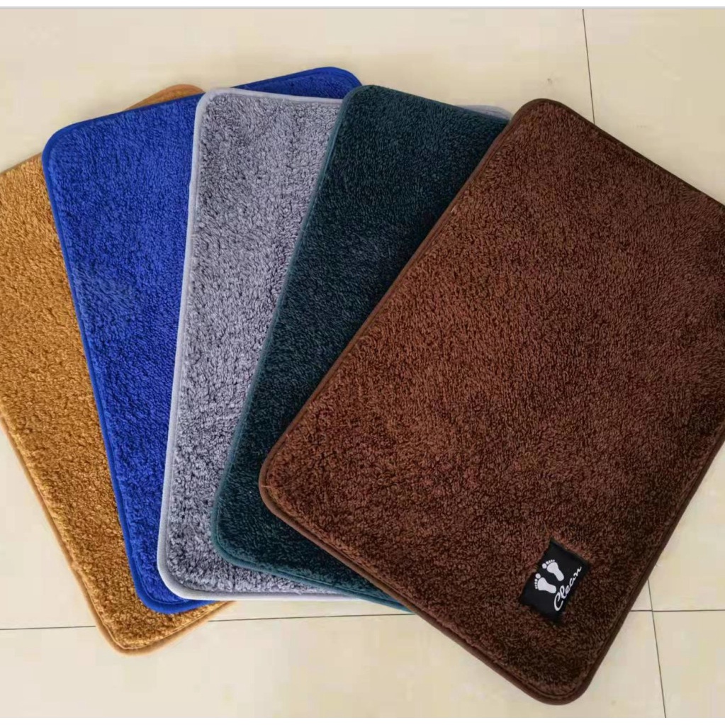 Thảm Lau Chân Lông Cừu Thảm Chùi Chân Lông Len Siêu Thấm Đế Cao Su Chống Trơn Trượt Tiện Dụng Giá Rẻ Size 40 x 60 cm