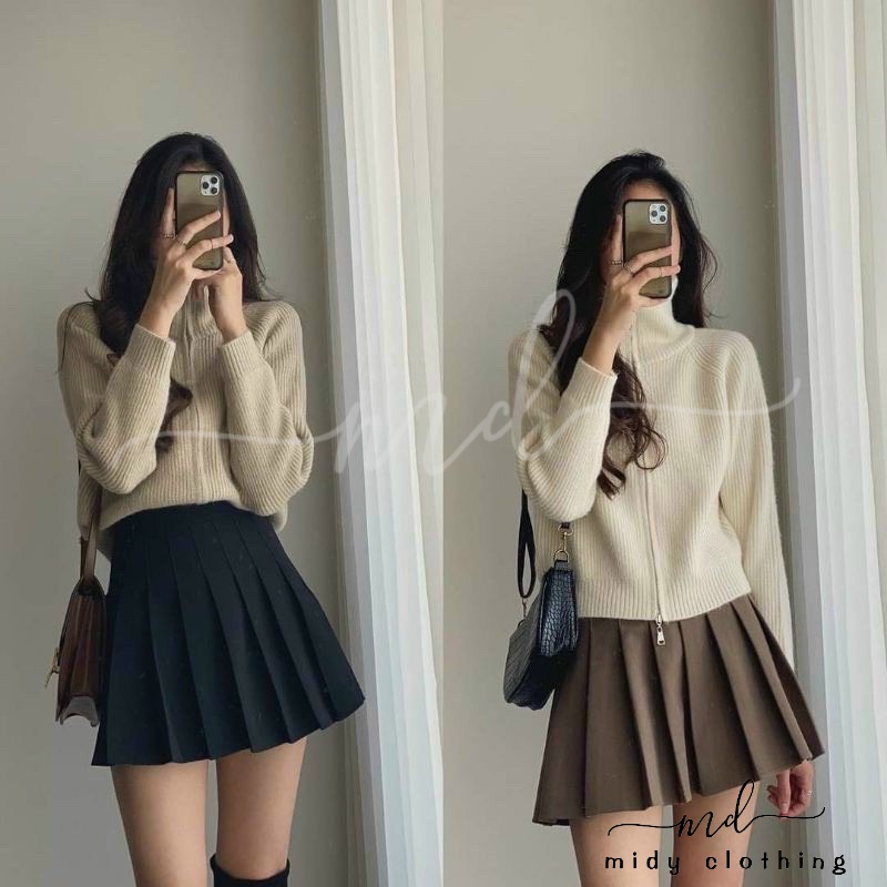 Chân váy tennis dạ phom xòe xếp li | BigBuy360 - bigbuy360.vn