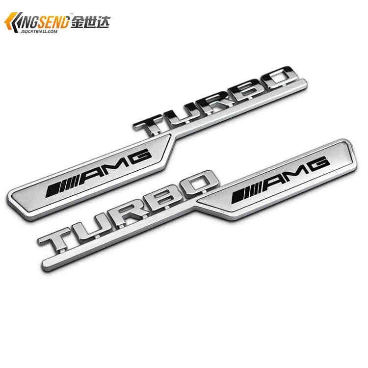 Bộ 2 miếng dán logo turbo cho xe Mercedes Benz