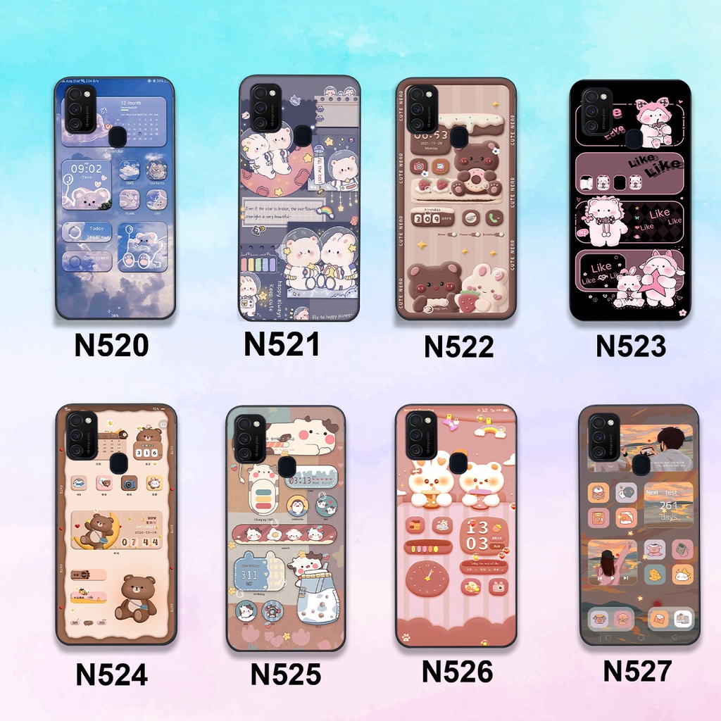 Ốp Samsung M21 / M30s bộ hình gấu , thỏ hồng cute dễ thương giá rẻ siêu bền