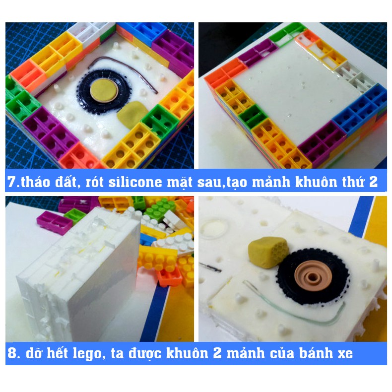 Dụng cụ làm khuôn - Lego xếp hình ngăn khuôn - Dụng cụ nặn tượng