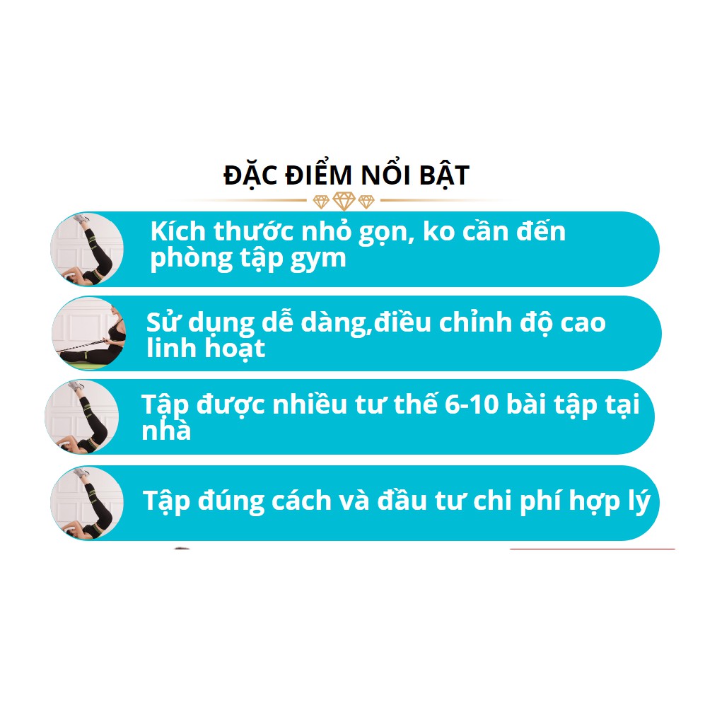 Bộ 2 dụng cụ tập bụng - Dụng cụ tập bụng đế hút chân không - Dung cụ tập bụng dây kéo