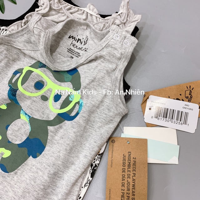 Quần yếm cotton Mini Heroes xuất dư cho bé (nhiều mẫu)