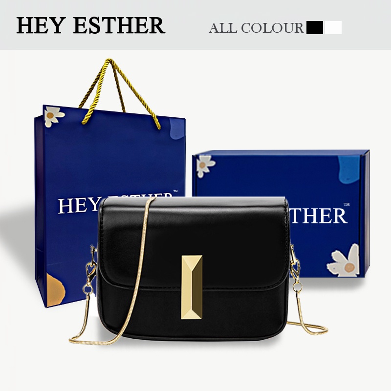 Túi Đeo Chéo Mini HEY ESTHER Quai Xích Thời Trang Mùa Hè 2022 Sang Trọng HE100