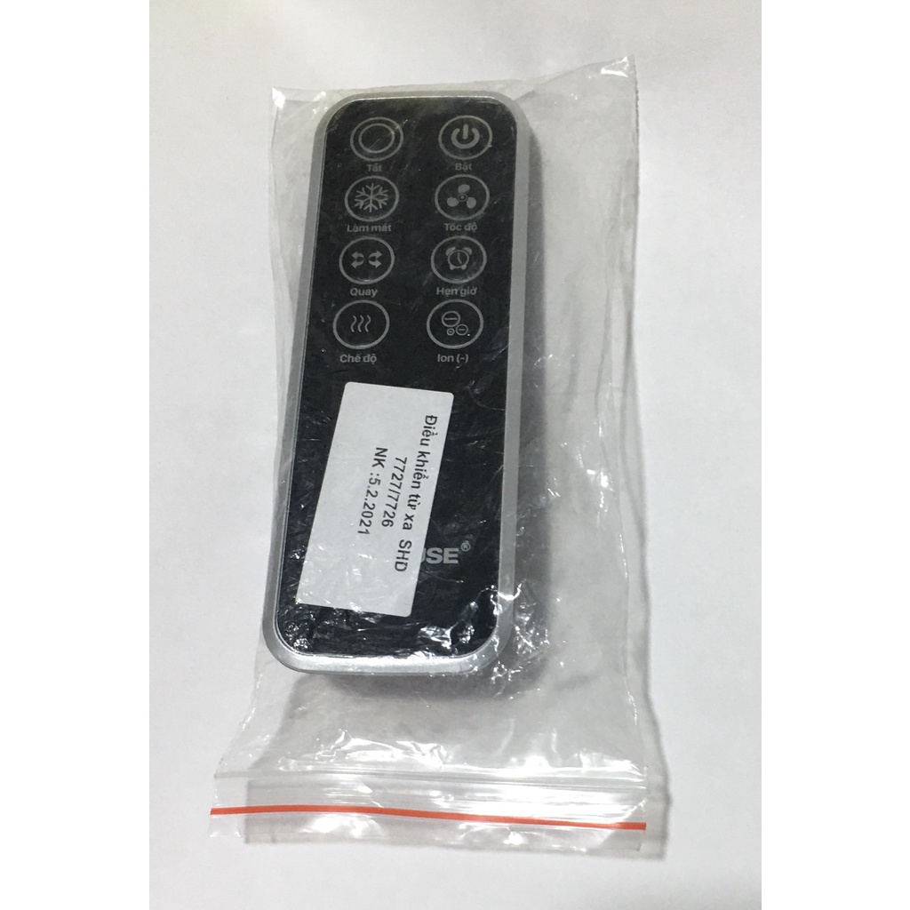 ĐIỀU KHIỂN / REMOTE QUẠT ĐIỀU HOÀ SUNHOUSE SHD7727 SHD7726
