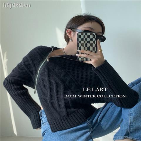 Áo sweater dệt kim có khóa kéo phong cách thời trang thu đông LELART2021 30 | BigBuy360 - bigbuy360.vn