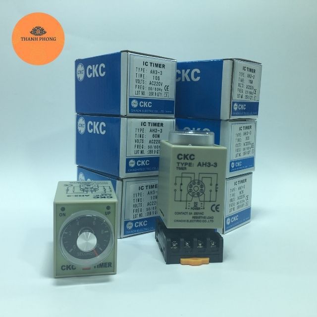 Rơ Le Thời Gian CKC AH3-3 AC220V Kèm Đế