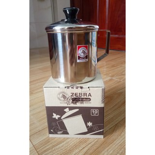Ca Inox 304 có nắp đậy size 10 - Zebra - 700ml