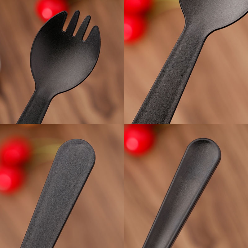 Muỗng kiêm nĩa nhỏ 11.3cm bằng nhựa dùng nhân dịp sinh nhật, ăn tiệc, dã ngoại - 10238