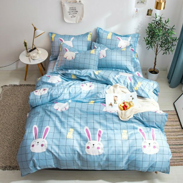 Set poly cotton thỏ xanh