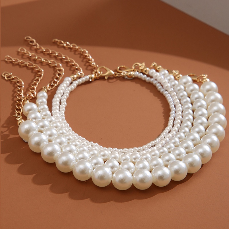 Vòng tay chuỗi hạt ngọc trai tròn thanh lịch 17KM dành cho nữ