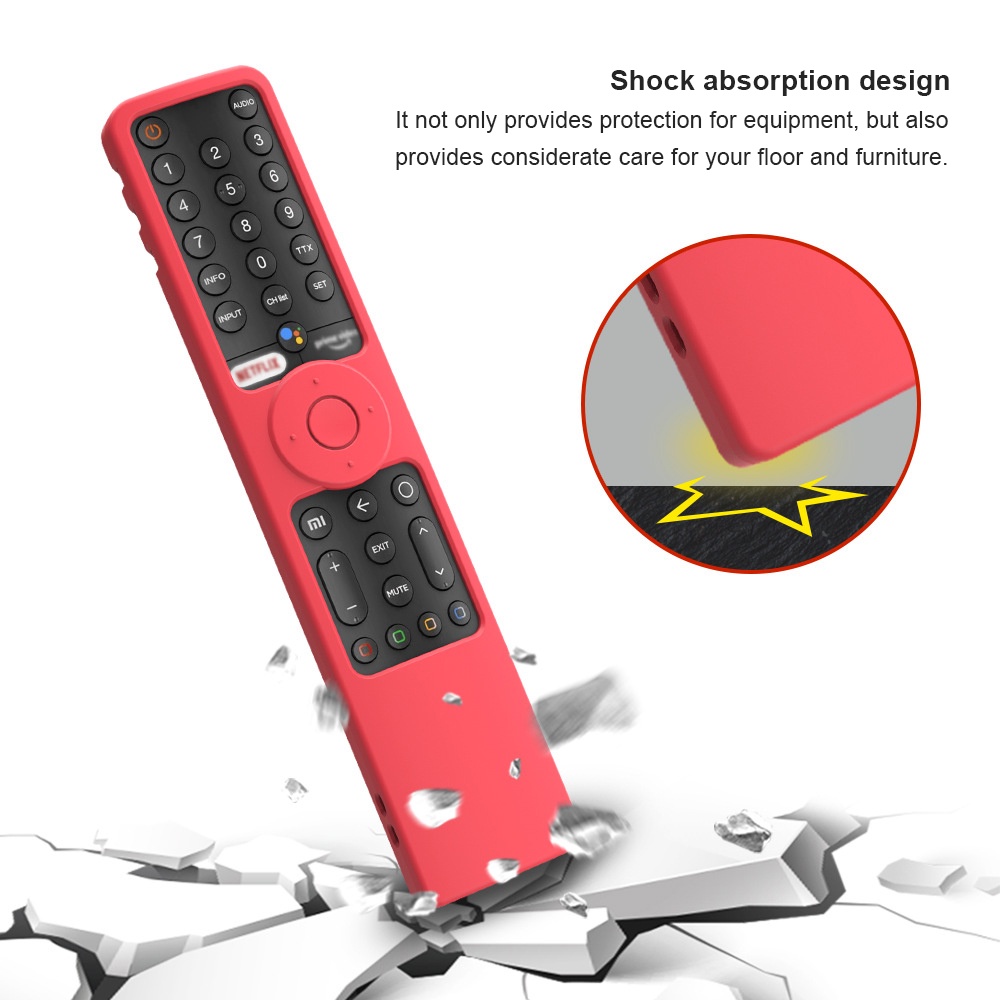Thích Hợp Cho Xiaomi P1/P1e/Q1/Q1e Silicon Remote Điều Khiển Bao Bảo Vệ Thả Chịu Mi tivi A2 Prettyhat