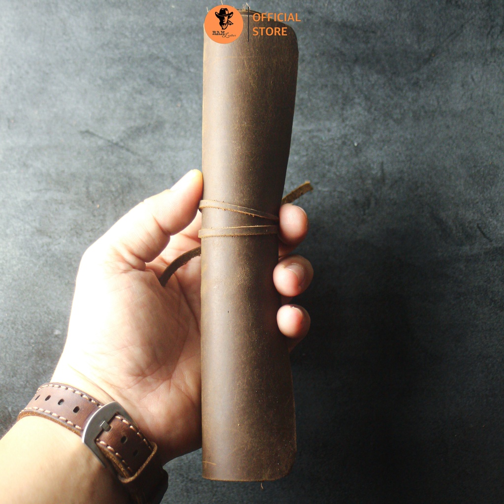 Tấm lót chuột da bò màu nâu đất - RAM Leather