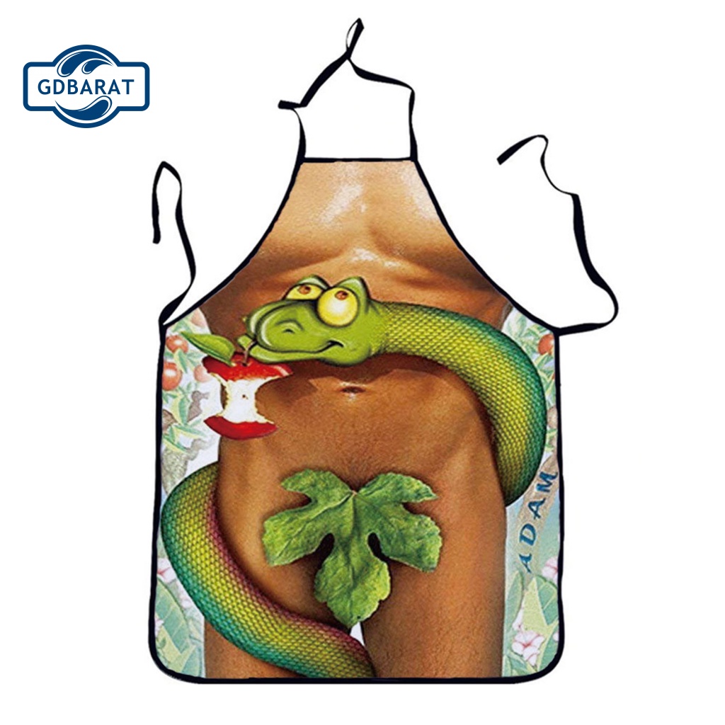 [NYCA Stock] Tạp Dề Unisex Không Tay Dễ Điều Chỉnh Họa Tiết Gợi Cảm