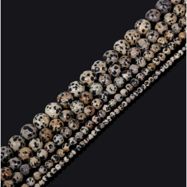 Chuỗi hạt đá tự nhiên 4/6/8/10/12mm 15'' dùng làm trang sức thủ công