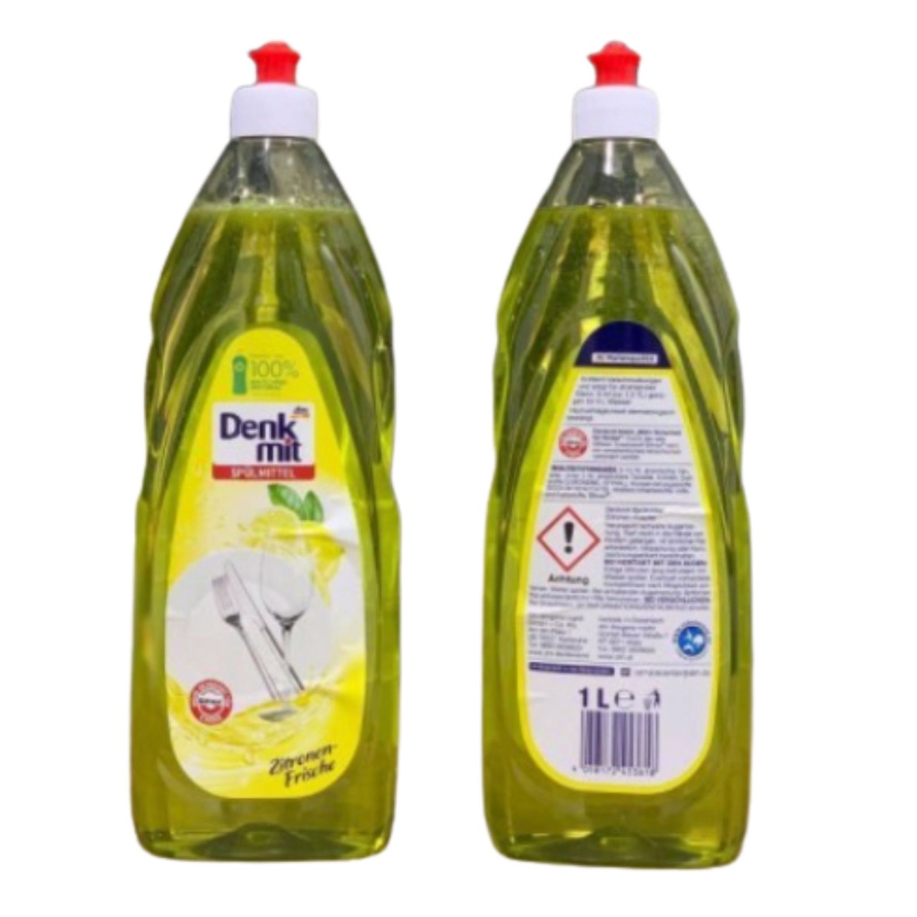 Nước rửa chén bát Đức Denkmit 1l hương chanh an toàn với đồ dùng cho bé - Shop Viloet