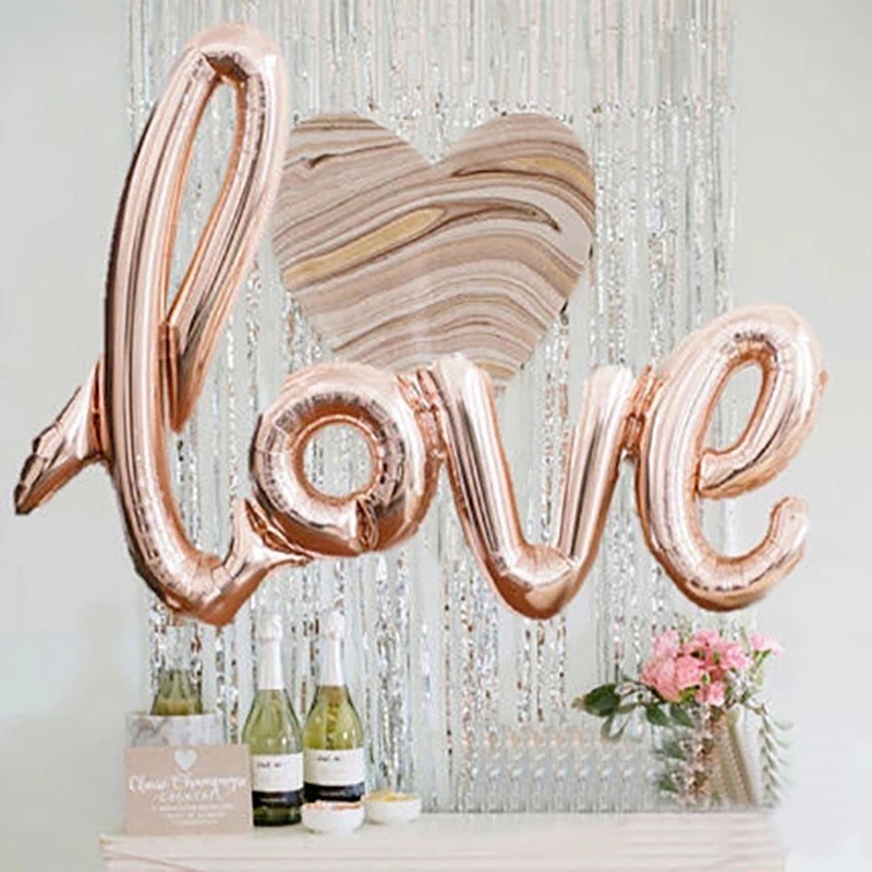 Bong Bóng Kính Hình Chữ LOVE 108cm Trang Trí Tiệc Cưới / Sinh Nhật / Lễ Tình Nhân