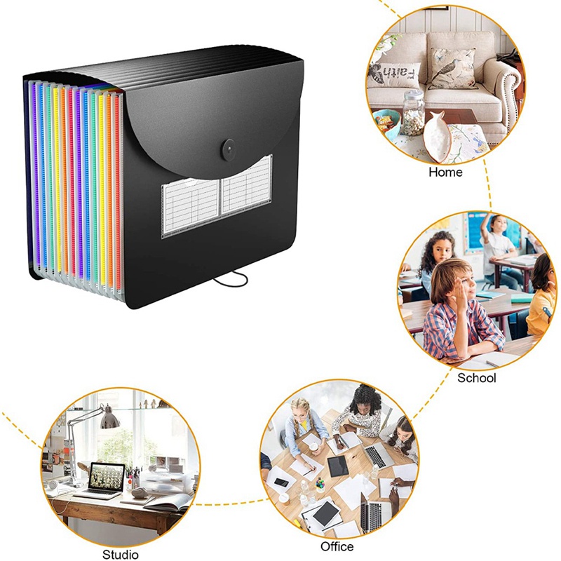 Hộp Đựng Tài Liệu 13 Ngăn Có Thể Mở Rộng Tiện Dụng