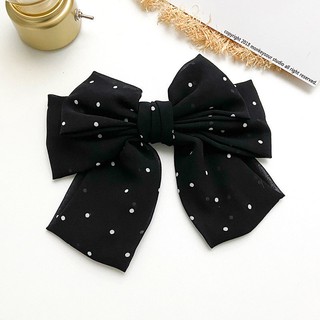 Kẹp tóc nữ Phối thắt nơ Chấm bi CUTE