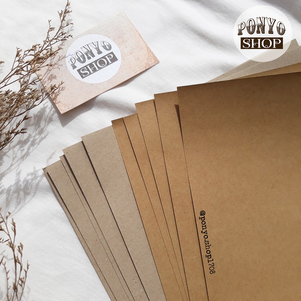 Khổ A4 - 10 tờ giấy kraft Nhật khổ A4, định lượng 170gsm làm Handmade