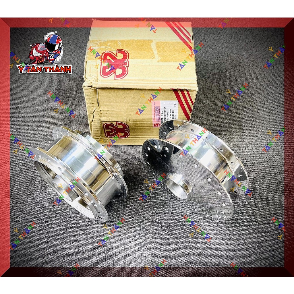 Cặp đùm mạ crom xe Dream 2 thắng đùm má nhỏ SYS MS09