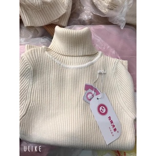 Áo len cổ lọ basic Hàn Quốc cho bé
