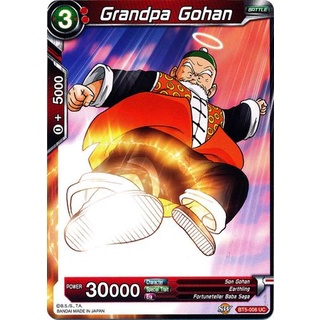 Thẻ bài Dragonball - bản tiếng Anh - Grandpa Gohan / BT5-006'