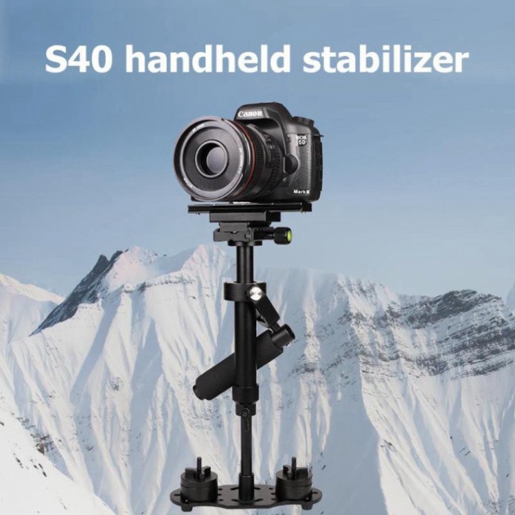 GIÁ KHUNG KHIẾP Tay cầm chống rung cơ gimbal cơ S40 chống rung -Stabilizer Steadicam cho camera hành trình, hành động, đ