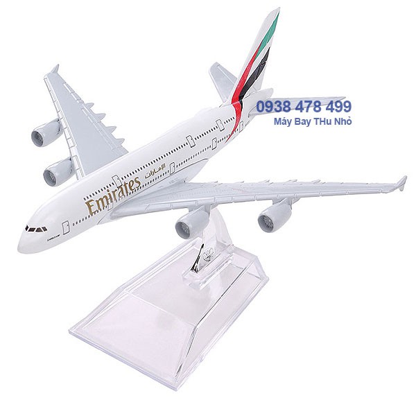 MÔ HÌNH SẮT MÁY BAY 16CM KÈM ĐẾ MICA - EMIRATES  - UAE - 8936