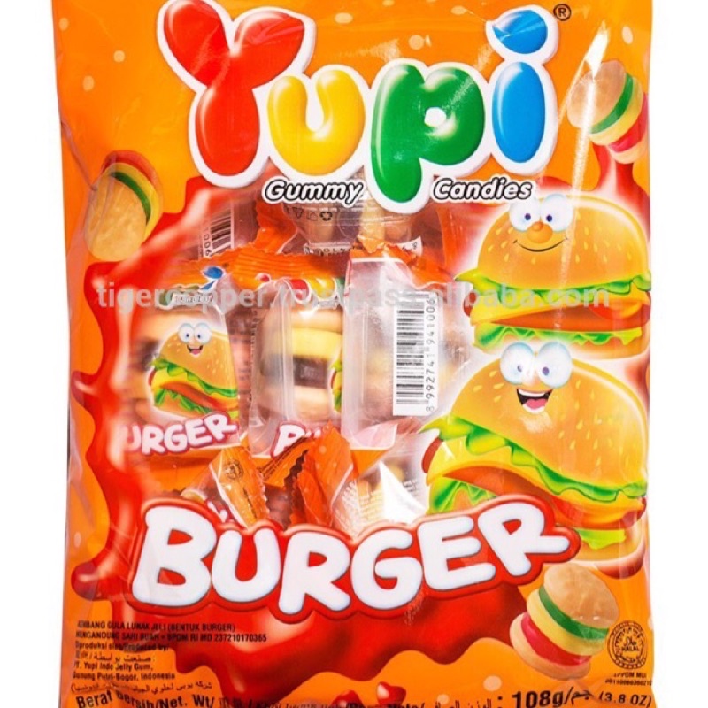 Kẹo YUPI Burger gói 96g của Indonisia