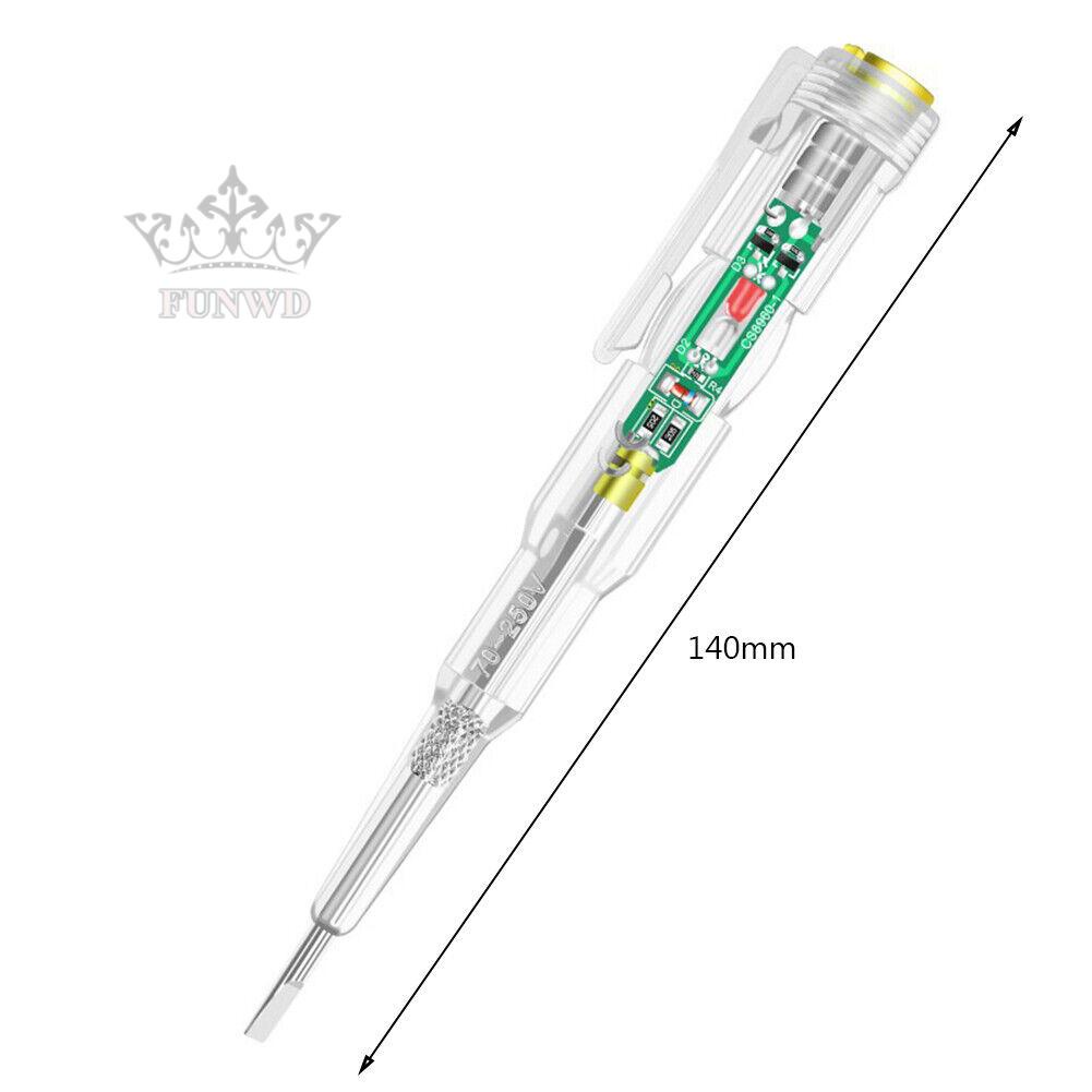 【FUNWD】70-250V Circuit Tester Electric Screwdriver Induction Voltage Detector Pen