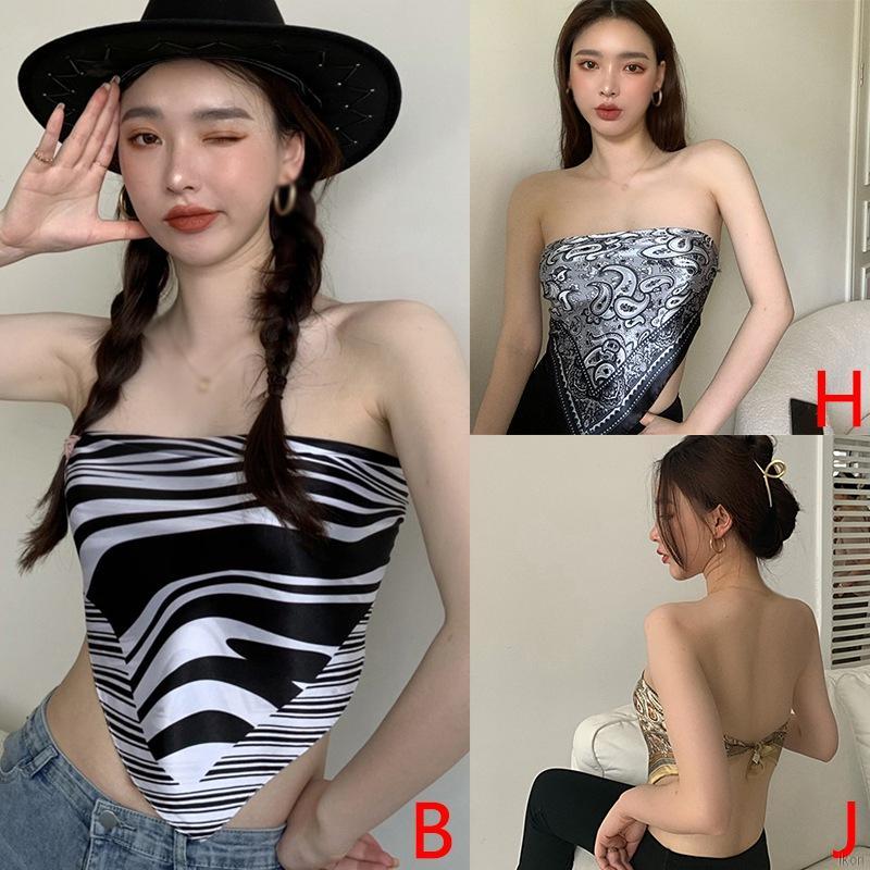 Áo Lửng Hai Dây In Họa Tiết Quyến Rũ Dành Cho Nữ