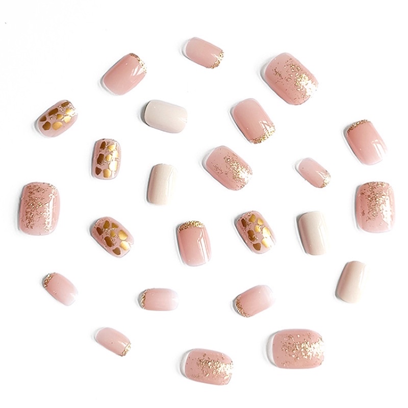 Set 24 móng giả N478 dáng móng ngắn ( Tặng kèm keo và dũa )