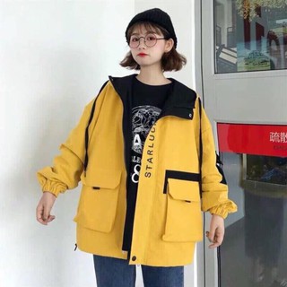 áo khoác kaki túi hộp nữ