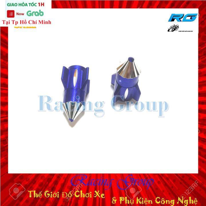 Ốc Gắn Van Xe Hình Hỏa Tiễn ( Màu Xanh Dương )