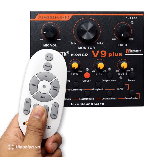 Sound Card V9 ⚡FREESHIP⚡ Livestream , Thu Âm , Karaoke . Hỗ Trợ Giọng Hát Cực Tốt . Bảo Hành 12 Tháng