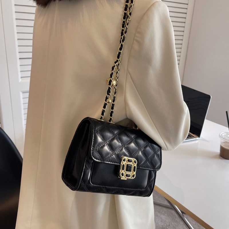 IELGY Túi Đeo Chéo Dáng Vuông Nhỏ Màu Trơn Thời Trang Cho Nữ