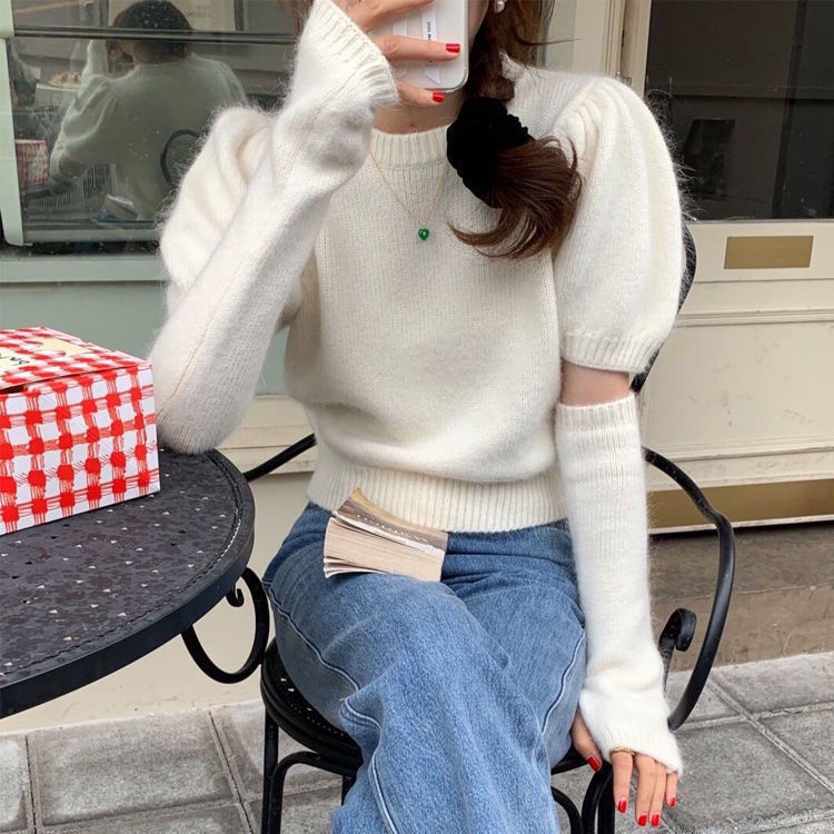 「SSUNIA」🌵Áo Sweater Dệt Kim Dáng Ôm 5 Màu Sắc Lựa Chọn Quyến Rũ Dành Cho Nữ