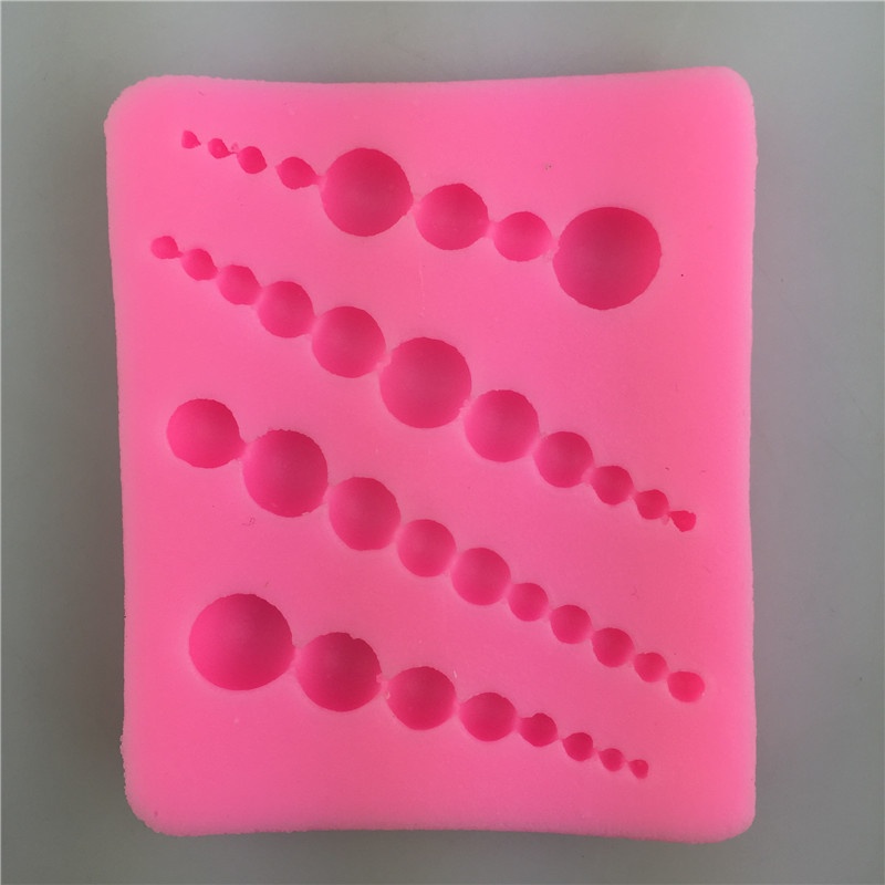 Khuôn silicon Chuỗi Hạt  làm bánh rau câu 4D