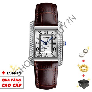 Đồng hồ nữ SKMEI mặt vuông viền đá lấp lánh trẻ trung cao cấp SMW08 -SHOP NGỌC HUYỀN