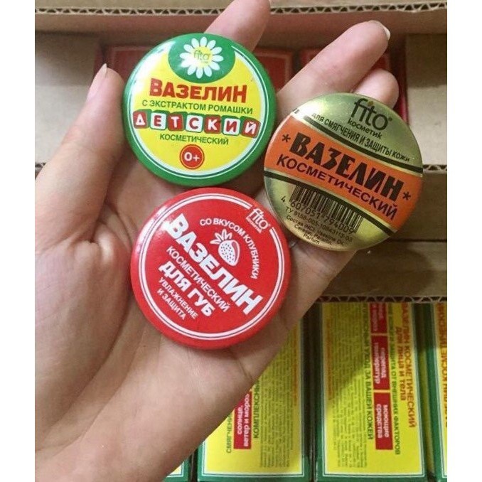 Sáp nẻ Vaseline hộp sắt chống khô da, nứt nẻ da, giúp làm mềm mịn da fito Nga 10ml