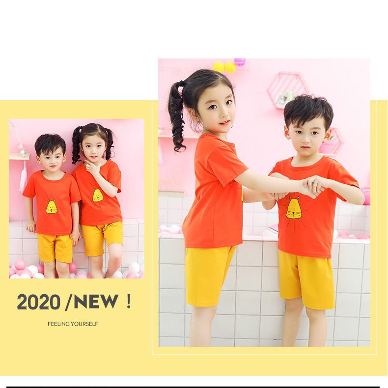 Bộ cộc tay chất cotton cho bé trai ,bé gái ,(hàng xuất hàn cho bé 12-33kg)