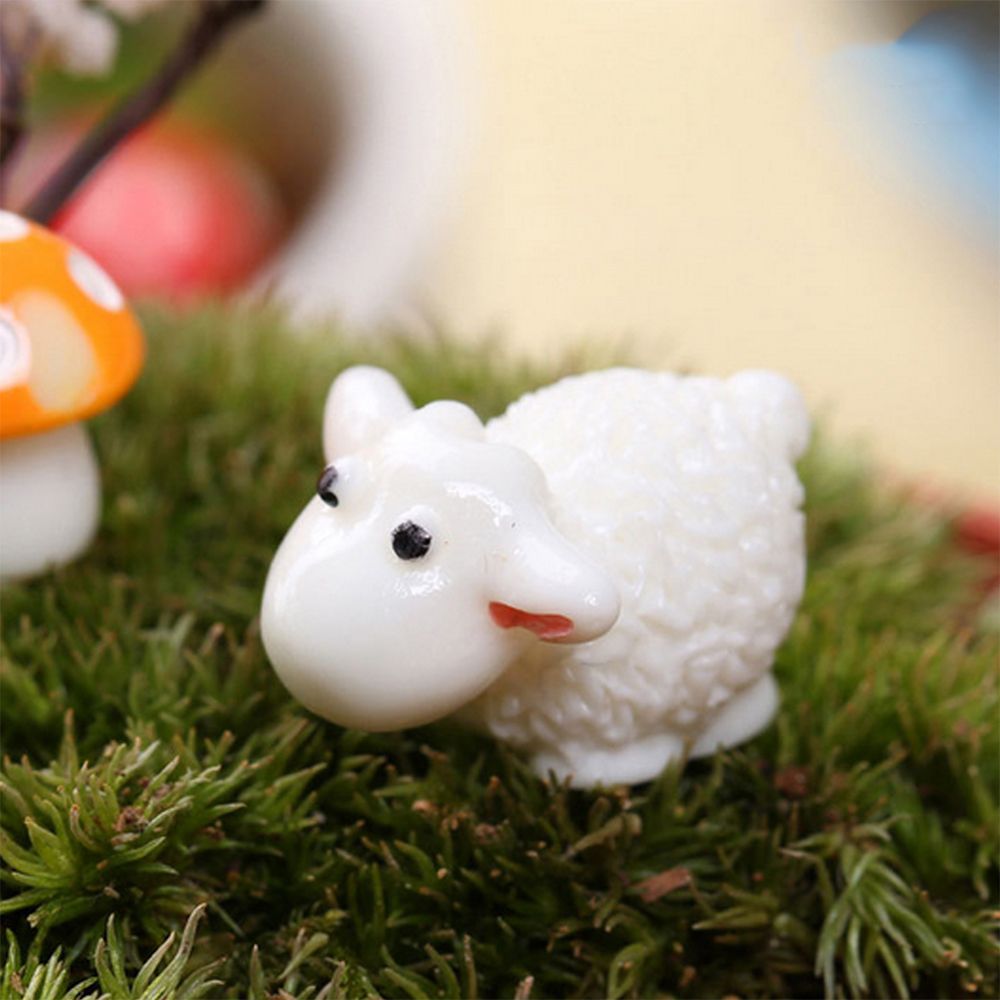 Set 5 Mô Hình Cừu Mini 1.5x2cm Trang Trí Tiểu Cảnh / Sân Vườn