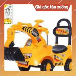 Xe cần cẩu kiêm xe chòi chân cho bé, có đèn có nhạc tặng kèm thước đo chiều cao cho bé