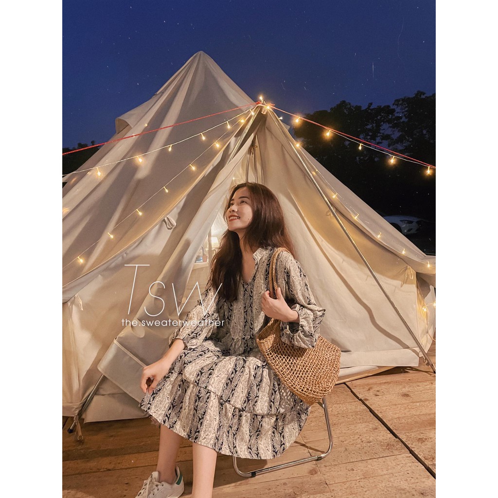 Váy babydoll thổ cẩm bohemian (Ảnh thật) | BigBuy360 - bigbuy360.vn
